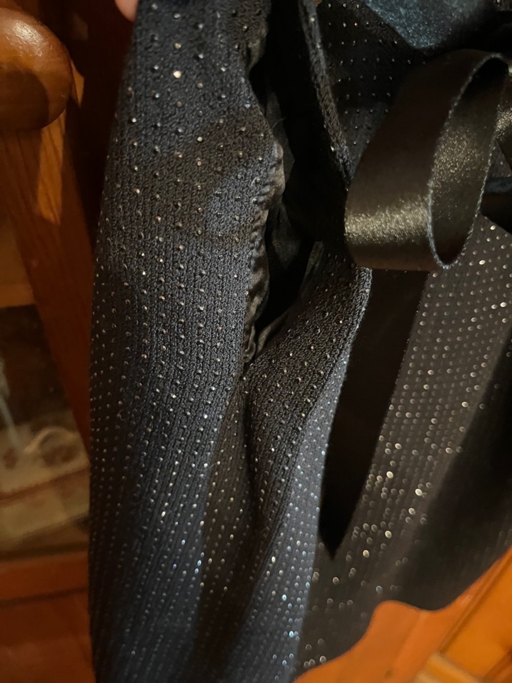 St. John Couture Black Beaded Dress Size 6 - Picture 4 of 6
